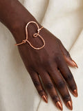 Hand Hammered copper heart bracelet