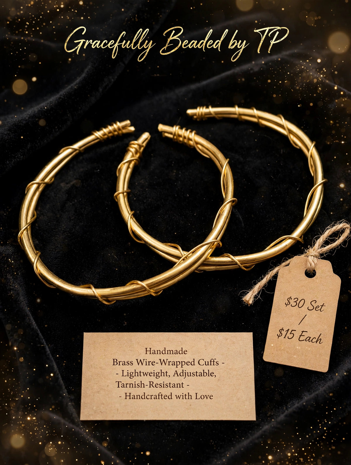 Twistes Brass Bangles