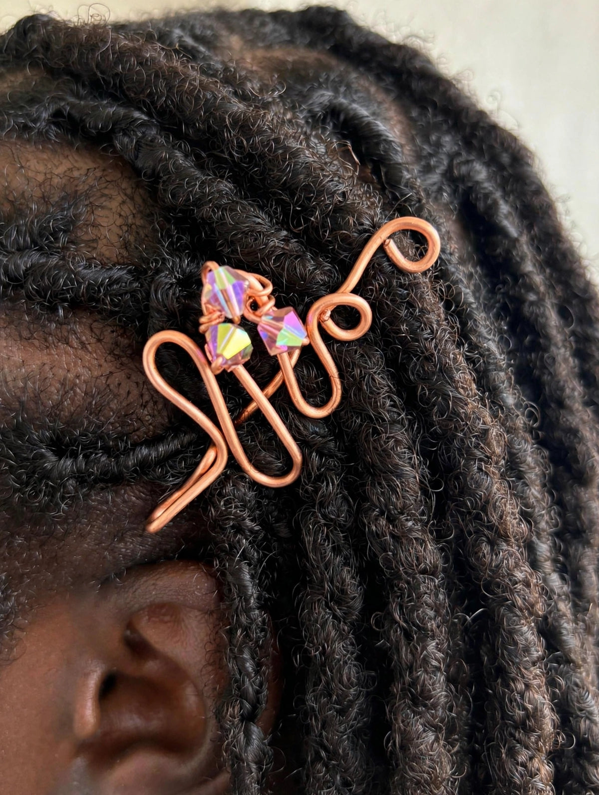 Copper hair clip